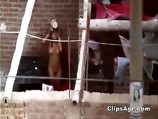 indian damsel nude outdoor bathtub